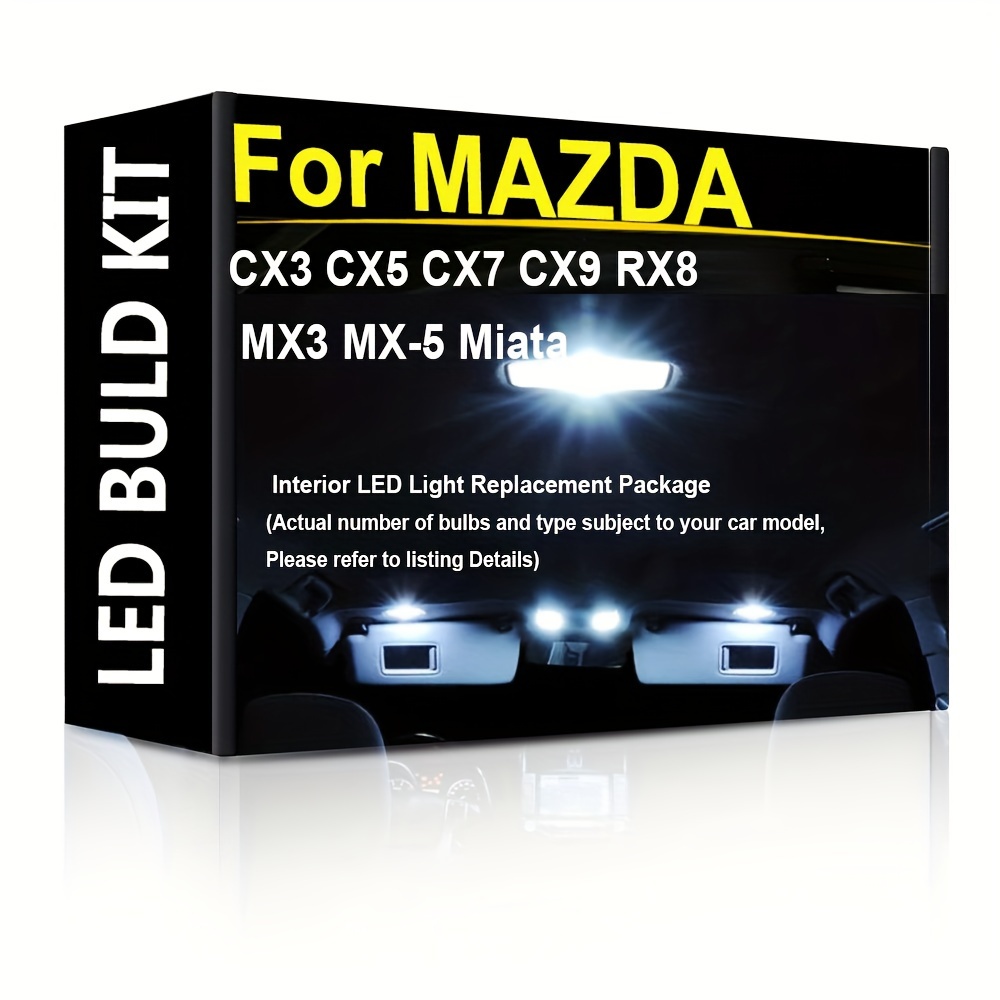  9pcs Mazda CX5 Interior LED Lights Kit Super Bright LED Map  Dome Light Bulbs for 2013 2014 2015 2016 2017 2018 2019 2020 2021 Mazda CX-5  all models : Automotive