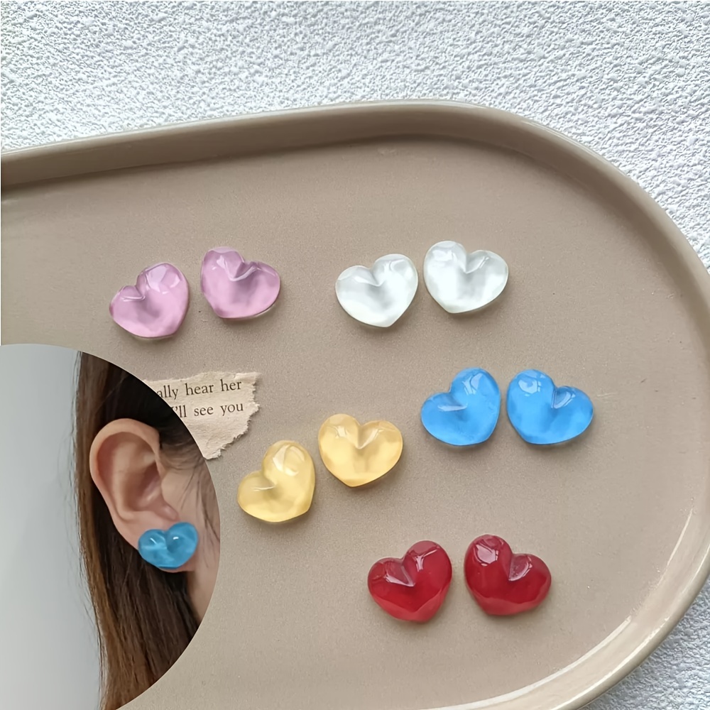 Buy Light Luxury Premium Heart Shaped Leather Flower Earrings Exaggerated  Retro Love Earrings at .in