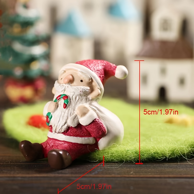 1pc Christmas Resin Micro Landscape Miniature Ornaments DIY Xmas