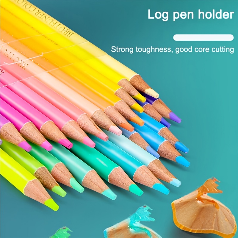Brutfuner-Crayon de couleur pastel à l'huile pour croquis, document  lumineux, crayon non coupé pour le dessin, école, étudiant, fournitures  d'art, 80