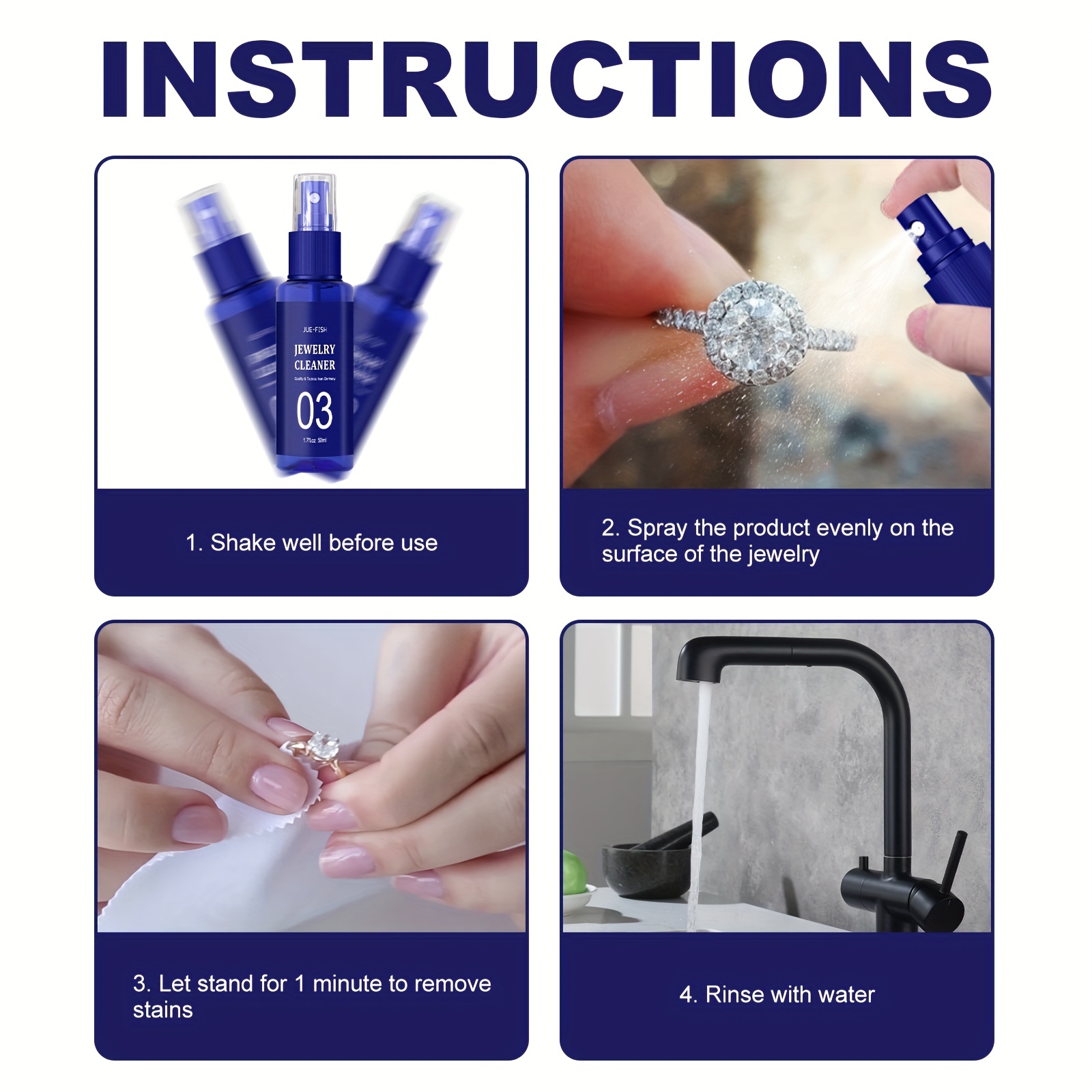 Jewelry Cleaner for Rust and Ash Removal