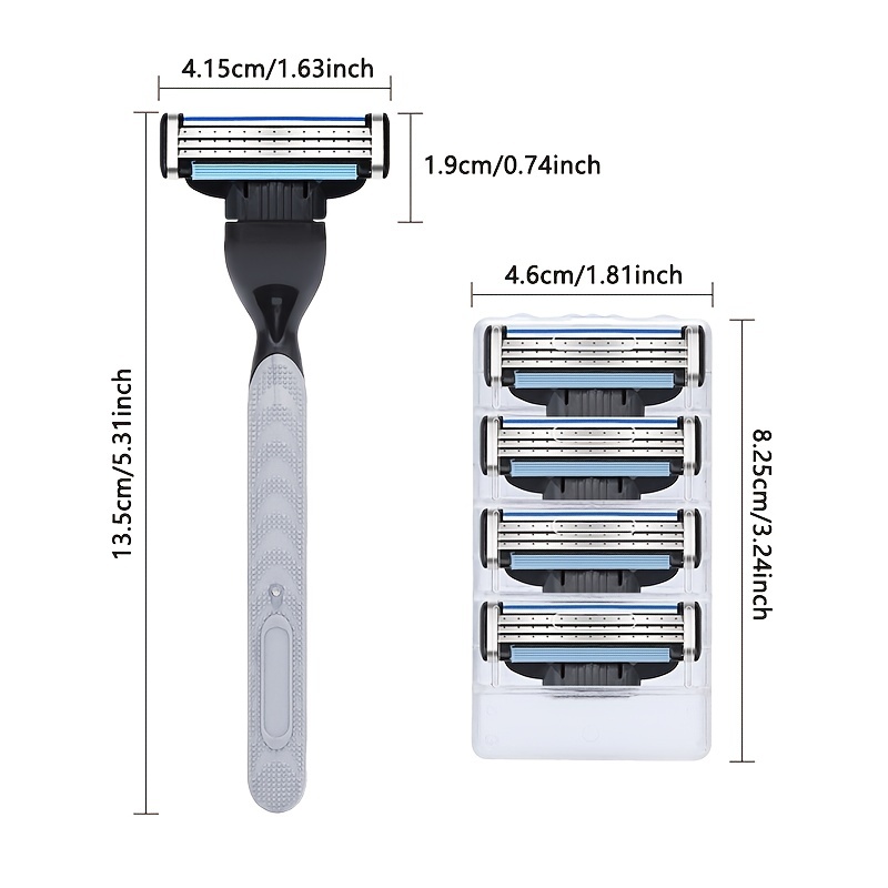 3-Layer Safety Razor Blades Set with Holder