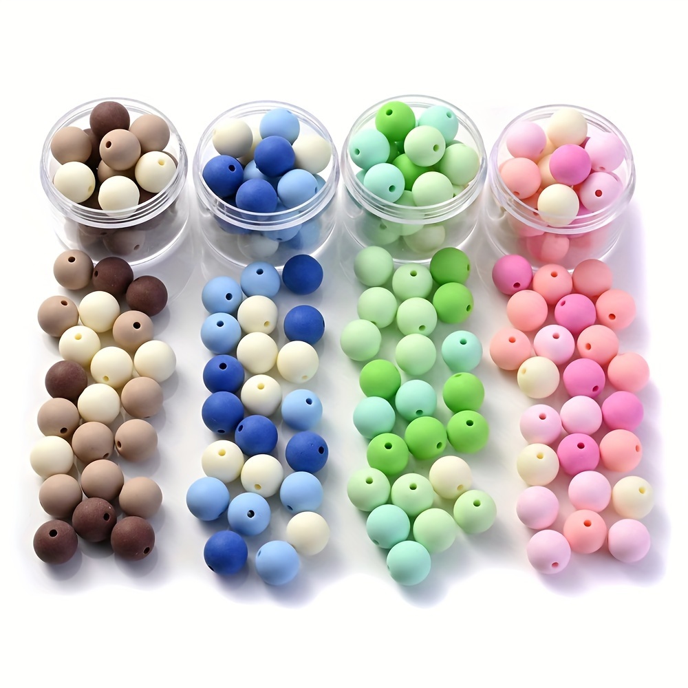 

30pcs/set 14mm Macaron Color Round Beads, For Jewelry Making, Diy Acrylic Beads Cute Key Chain Diy Accessories