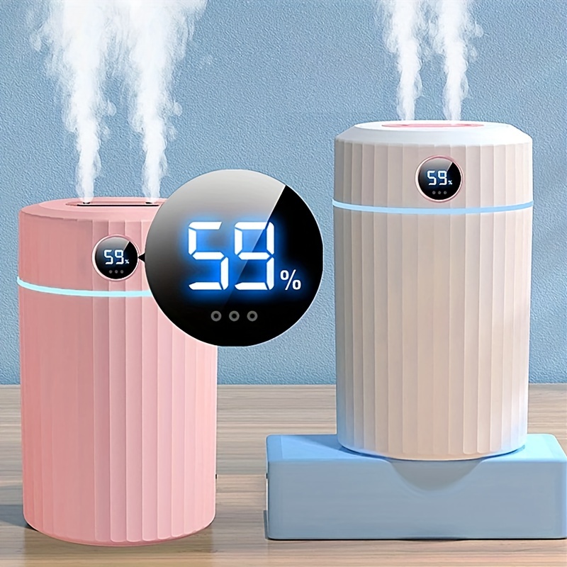Humidificador ultrasónico de llenado superior de 5 litros de niebla cálida  y fría para dormitorios, humidificador de bebé con control digital