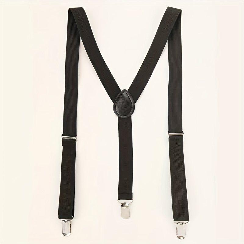 Men's Elastic Suspenders With 3 Clips High Elasticity