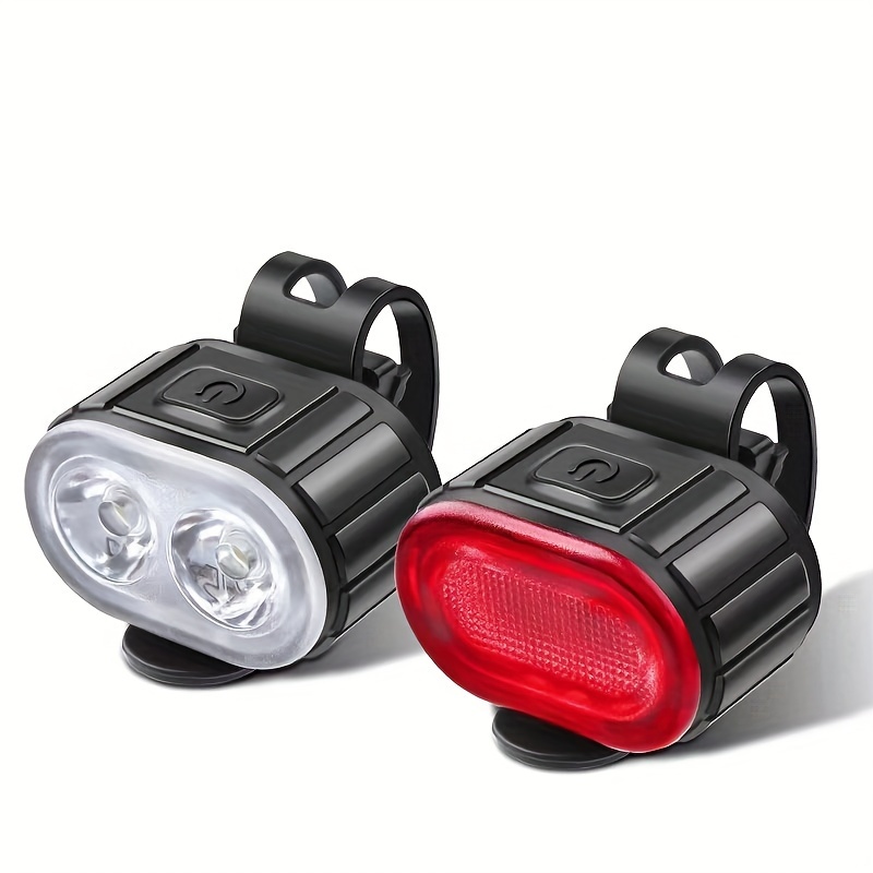 Eremido Juego de luces para bicicleta 2023, luces delanteras y traseras  recargables por USB, paquete de 2 luces impermeables para bicicleta para
