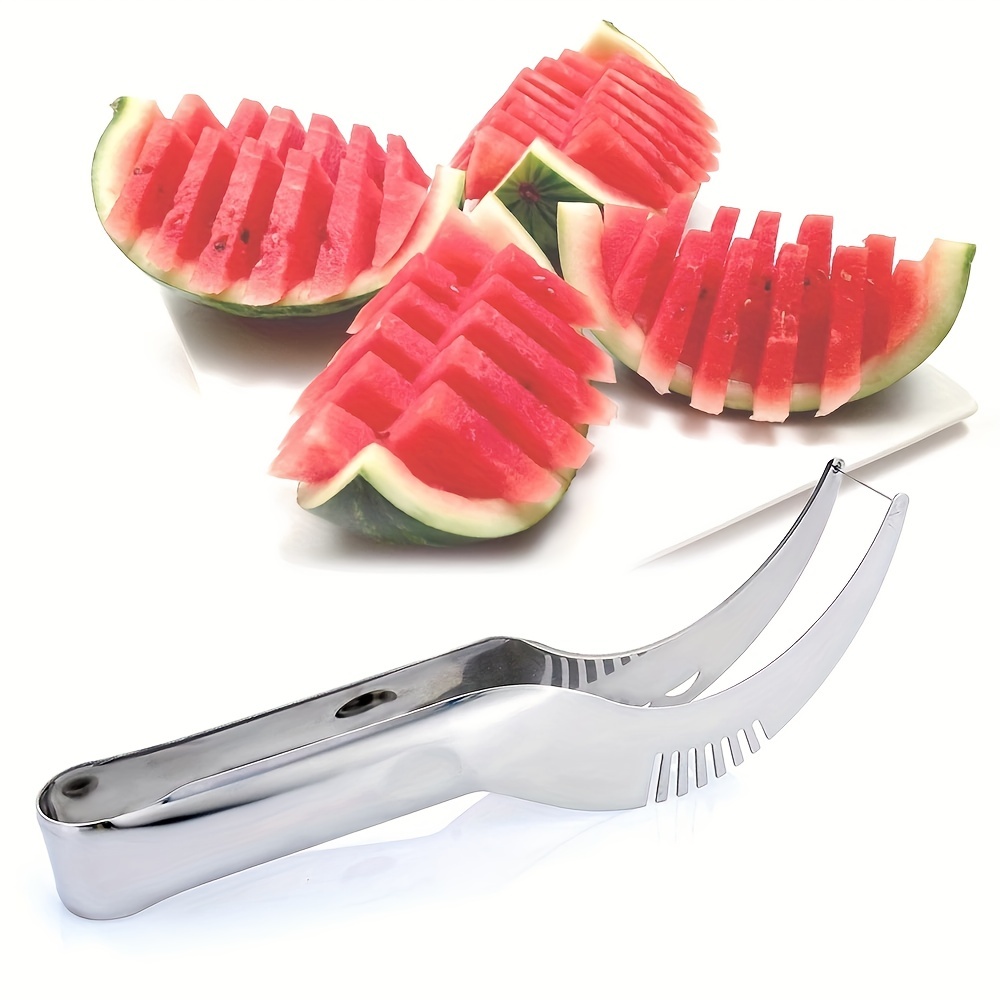 Watermelon Cutter, Watermelon Slicer, Stainless Steel Watermelon Cube Cutter,  Quickly Safe Watermelon Knife, Melon Cutter, Fruit Cutter, Fruit Slicer,  Kitchen Tools, Useful Tools, Kitchen Utensils, Apartment Essentials, Ready  For School - Temu