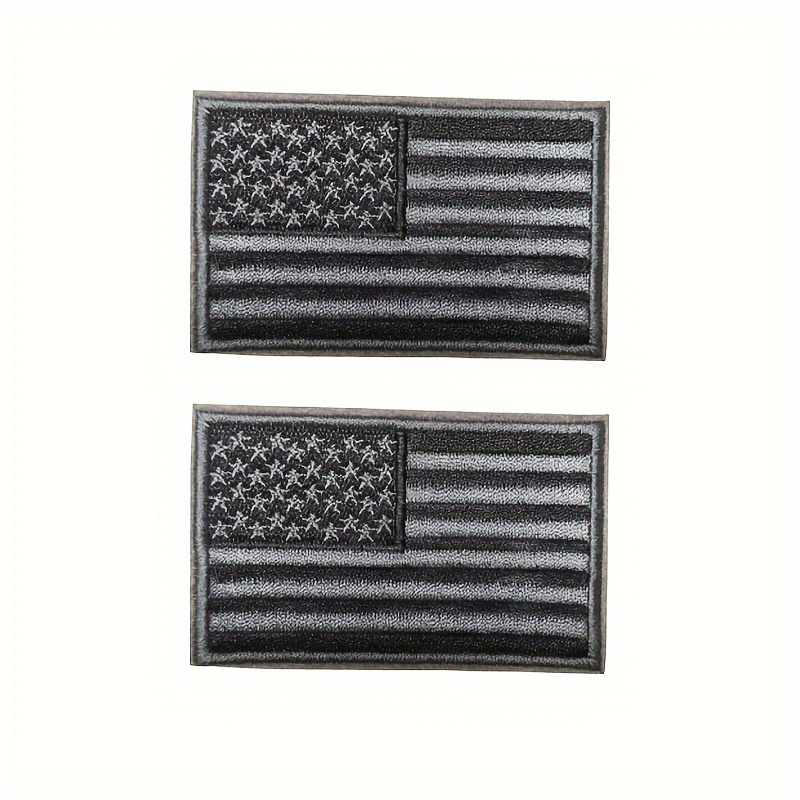 Embroidered Black And White American Flag Patch For Men - Temu