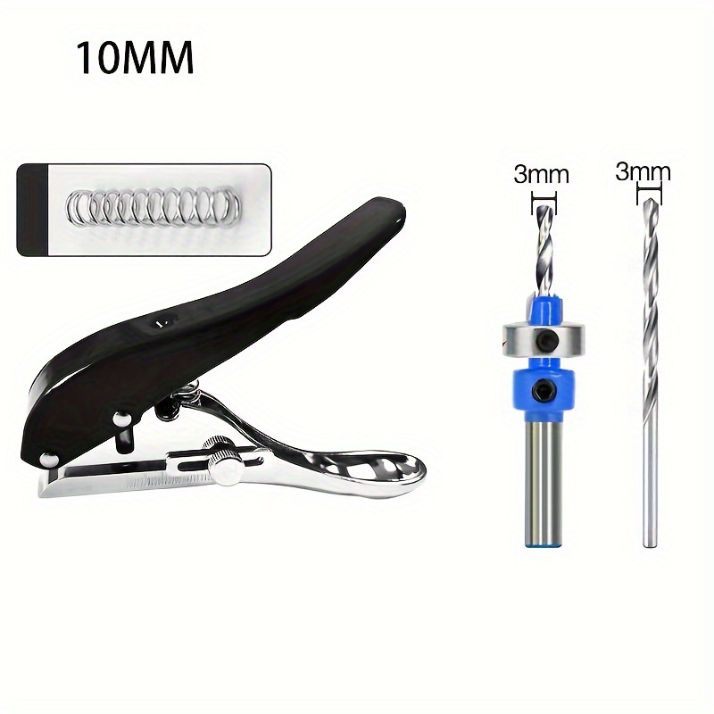 1pc manual edge band puncher plier 8 10mm hole masking plier plastic sheet paper pvc card punching tool Product details 1