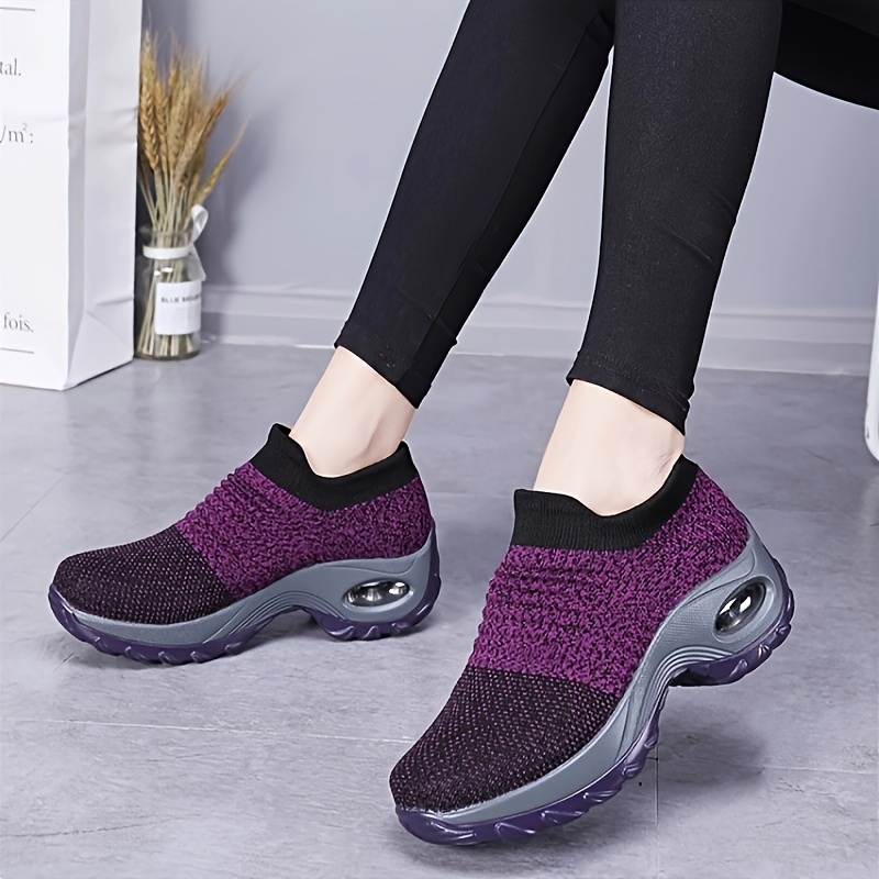 Women's Air Cushion Sock Sneakers Casual Breathable Slip Low - Temu Canada