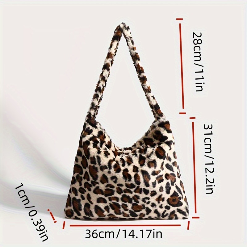 Furry leopard online bag