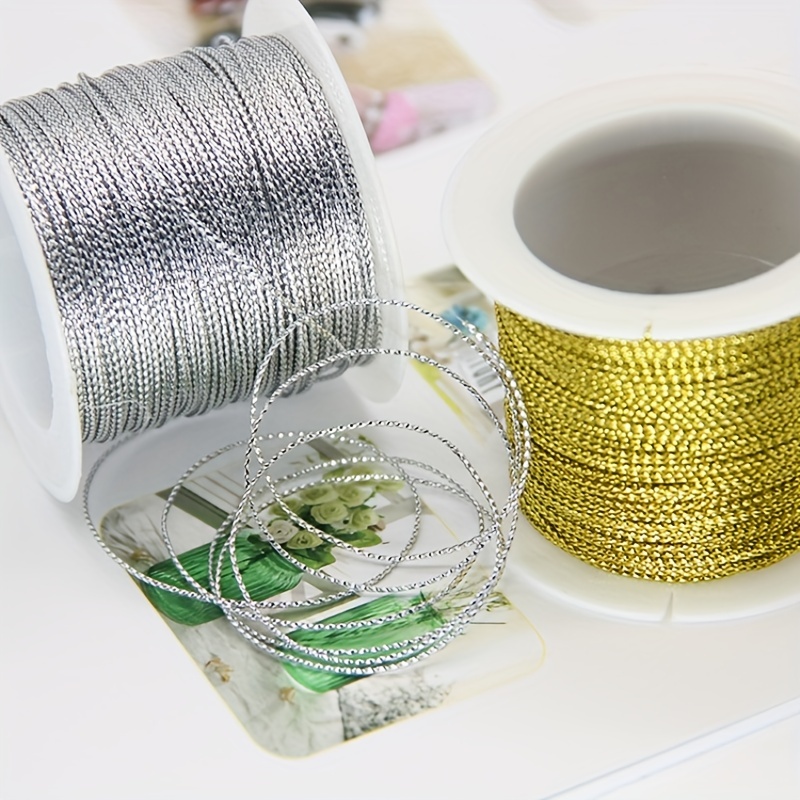 100M DIY Gold Silver Rope String Macrame Cord Rope Ribbon Crafts for Sewing  Twine Twisted Thread Home Textile Decoration B5C2