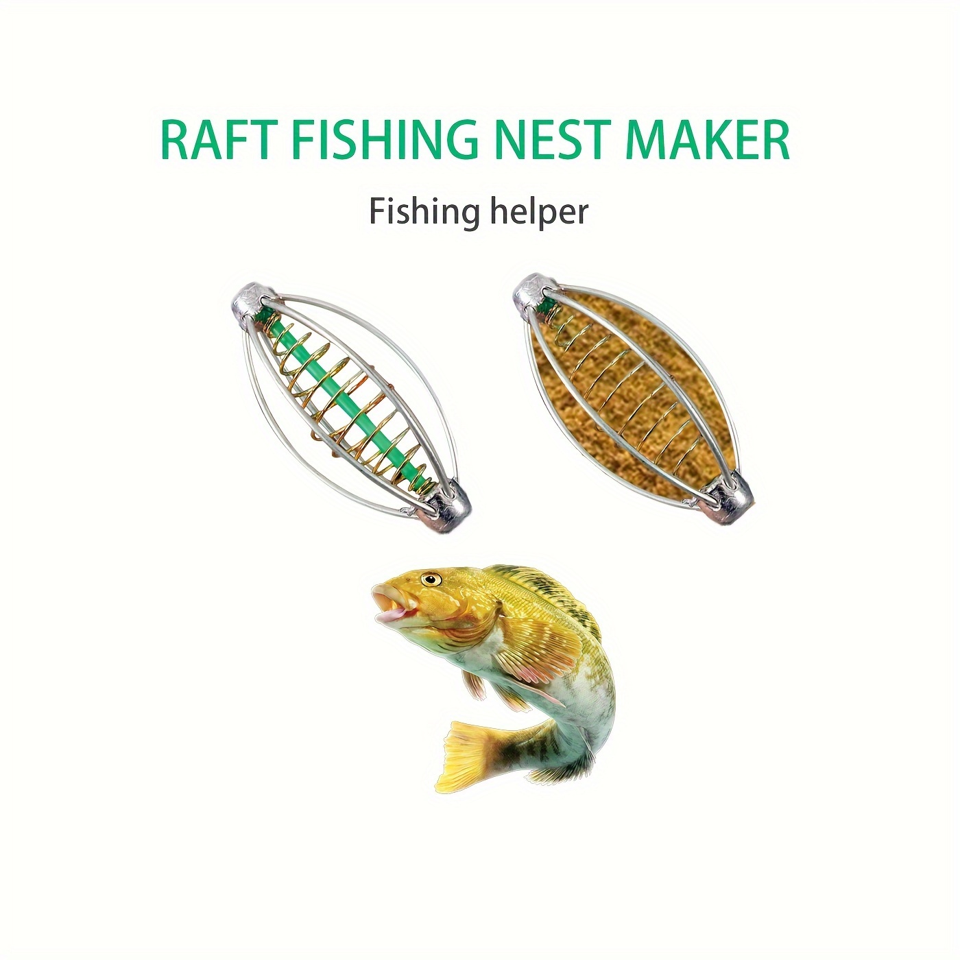 Durable Lure Trap Basket Feeder Holder,4PCS Lightweight Fishing