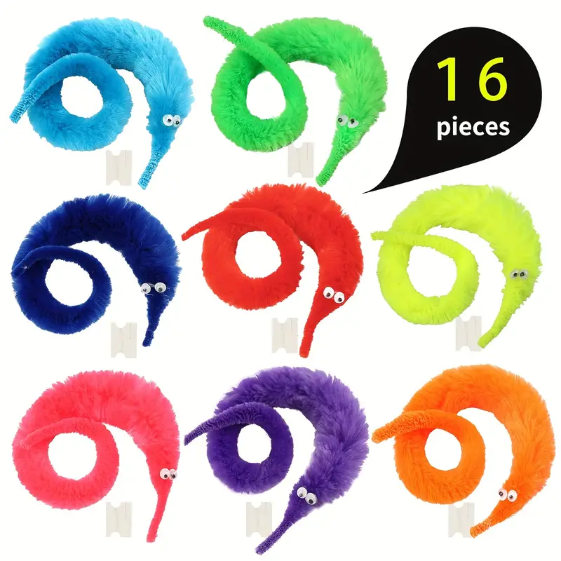 Magic Worm Toys 8 Colors Twisty Wiggly Fuzzy Fun! - Temu Mexico