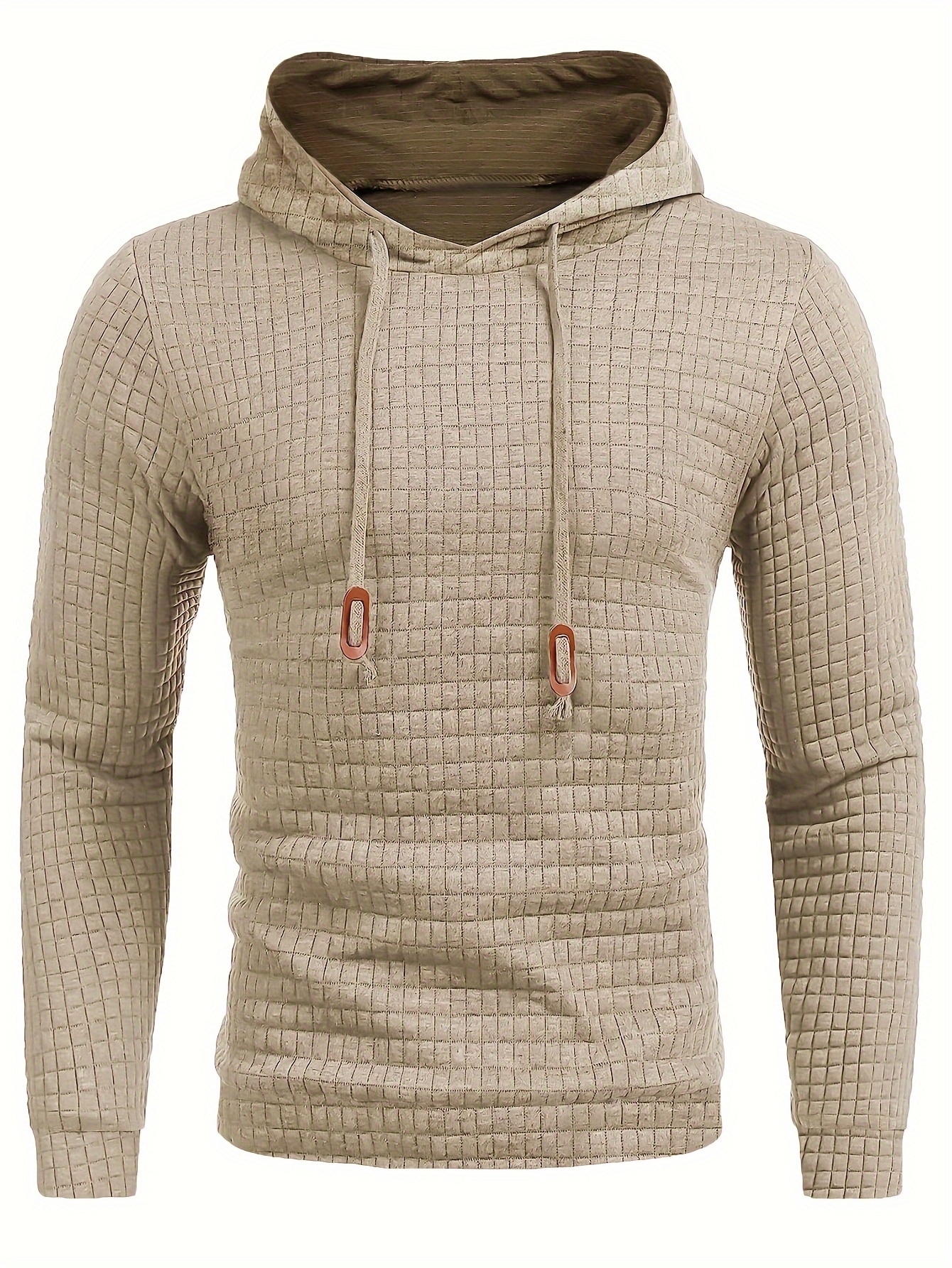 Plus Size Men's Solid Hoodies Oversized Hooded Jacket with Zipper for Fall Winter, Men's Clothing,Men Winter Coat,Temu