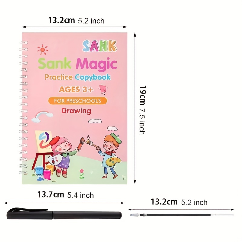 Halloween Magic Practice Copybook With Magic Pens For Students, A4 Size  Reusable English Calligraphy Copybook, 3d Grooves Handwriting Workbook For  Preschoolers, Halloween Gift For Kids - Temu Italy