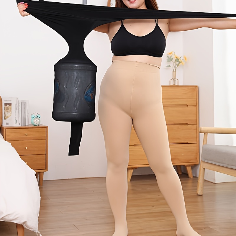 Plus Size Tights High Waist Soft Semi Sheer Pantyhose Plus - Temu United  Kingdom