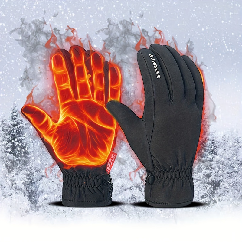 Gants d'hiver pour Femmes, Chaudes antidérapants Polaire Gloves Homme Femme  Impermeable Gants de Sport Mitaine pour Activités de Plein Air