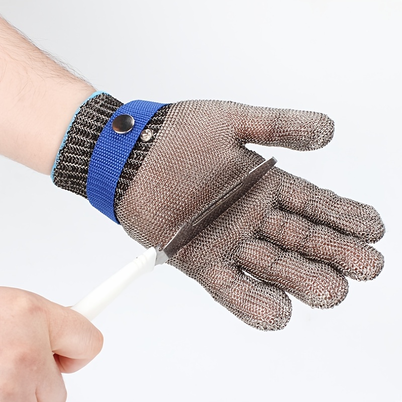 Guantes anticorte, 2 unidades, resistentes al corte, guantes de corte nivel  9, malla de alambre de acero inoxidable, guantes de trabajo de seguridad