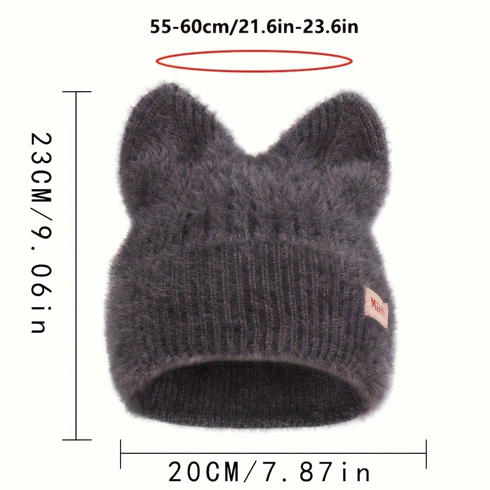 Bonnet chat kawaii hiver