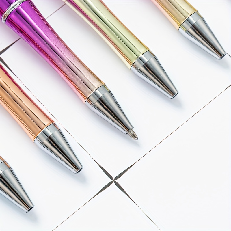10Pcs/set Ballpoint Pen Creative DIY Bead Pen Plastic Beaded Pen