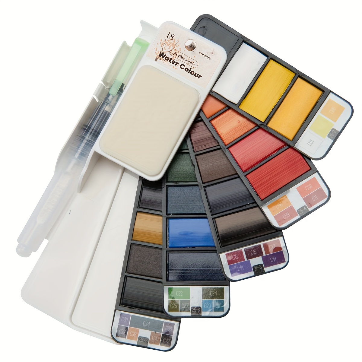 Artsy Watercolor Paint Set ? 42 with 3 Brushes ? Perfect Foldable  Watercolor Field Sketch Set for Outdoor Painting ?Travel Pocket Watercolor  Kit : : Home & Kitchen