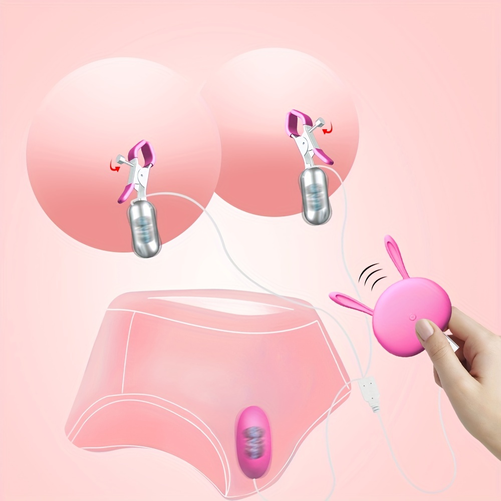 Remote Control Vibrating Nipple Clamps Bullet Eggs Women Sex