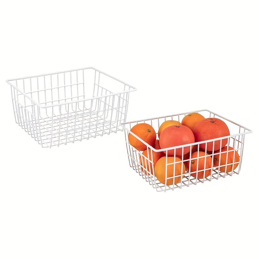 Handled Pantry Organizer Storage Baskets