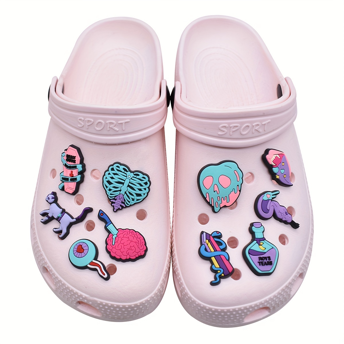 Cute Cartoon Hole Shoes Charm Croc Shoe Charm Decorative Clog Shoe Buckle  Halloween Gift - Temu Mexico