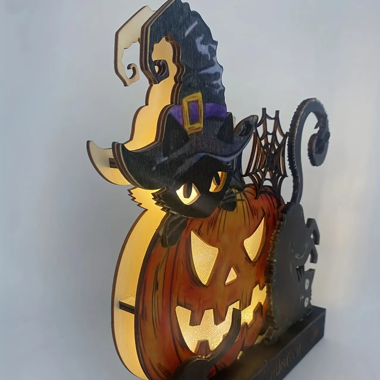 Halloween Pumpkin Black Cat Led Ornaments, Halloween Desktop Ornaments,  Decorative Lights, Halloween Gifts, Bring Your Own Two Aaa Batteries - Temu  Australia