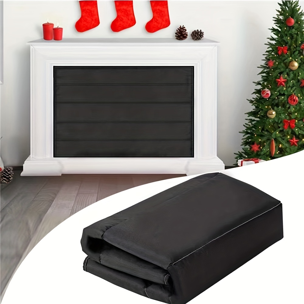 Magnetic Fireplace Draft Stopper - 2pcs Fireplace Vent Covers, Screen  Insulation Blocker for Winter Indoor Prevent Cold Air and Heat Loss (Black,  36 x