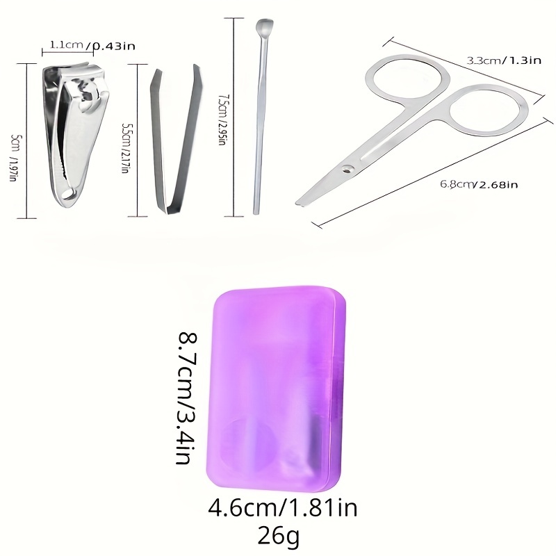 4pcs Nail Clipper Set for Perfect Manicures and Nail Art