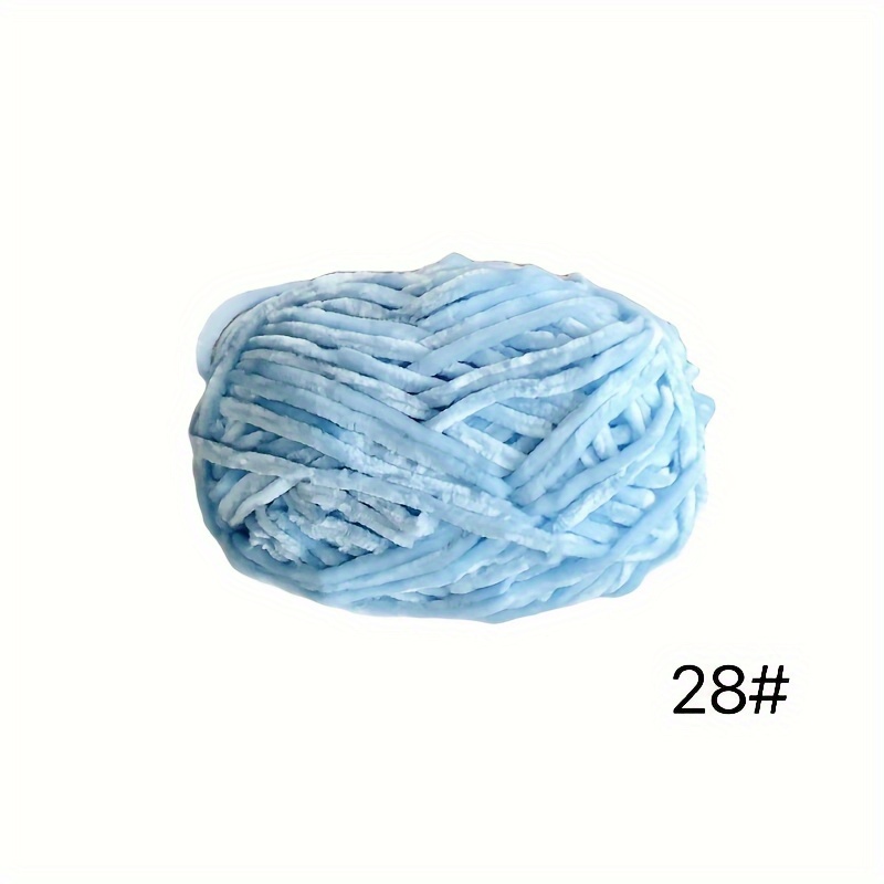 100g Finger Knitting Yarn Chenille Yarn Crochet Cotton Yarn Polyester Wool  Hand-Knitted Blanket Mat Scarf Crochet Knitting Yarn (Color : 6624-lanzi)