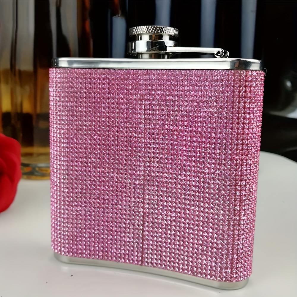 Studded Hip Flask Stainless Steel Liquor Flask - Temu