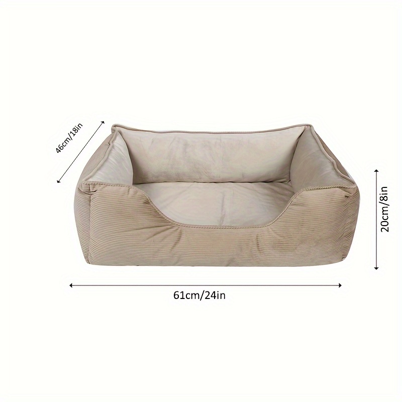 1pc Warm Winter Square Pet Dog Bed Kennel, Universal Pet Bed For Small To Medium Cats And Dogs