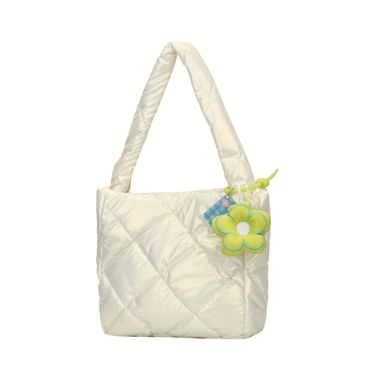 Quilted Puffer Crossbody Bag For Women - Soft Cloud Shoulder Tote With Zipper, Large Size