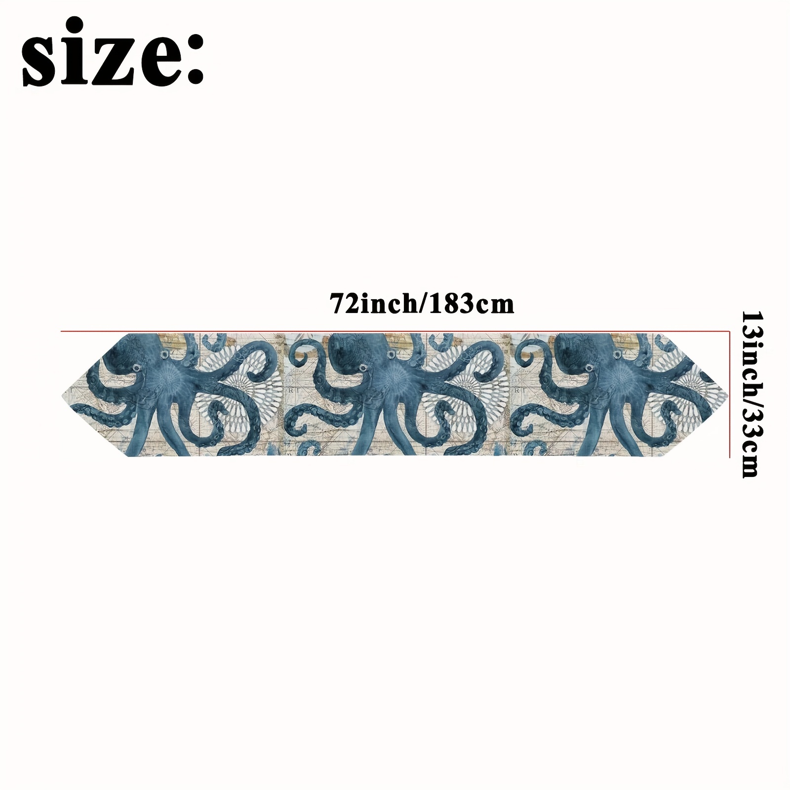 Ocean Style Linen Table Runner Summer Seashore Decor