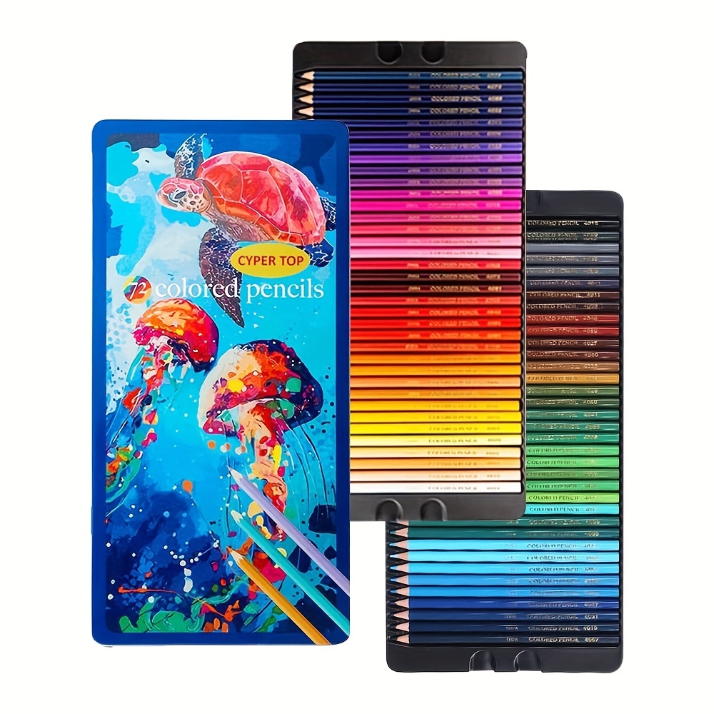 72 Colored Pencils Oil based Set Professional Drawing - Temu