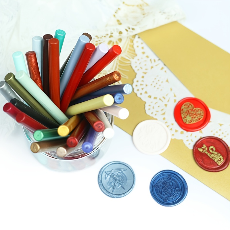 Round Fire Paint Small Wax Stick Wax Sealing Sticks Wax Seal - Temu