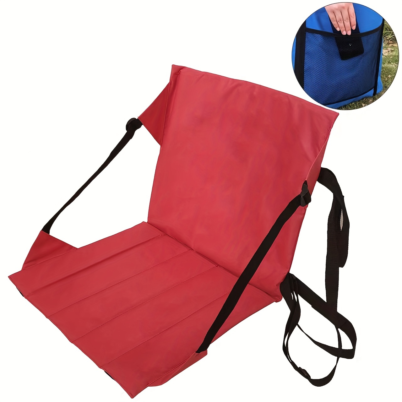 Portable Stadium Seat Cushion, Lightweight Padded Seat For Sporting Events  And Outdoor Concerts, Bleacher Cushion With Backrest - Temu New Zealand