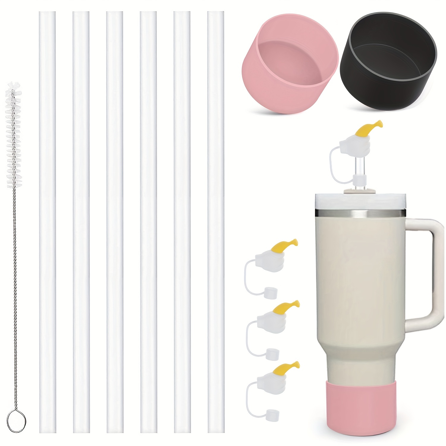 Reusable Silicone Straws For Stanley Cups Compatible With - Temu