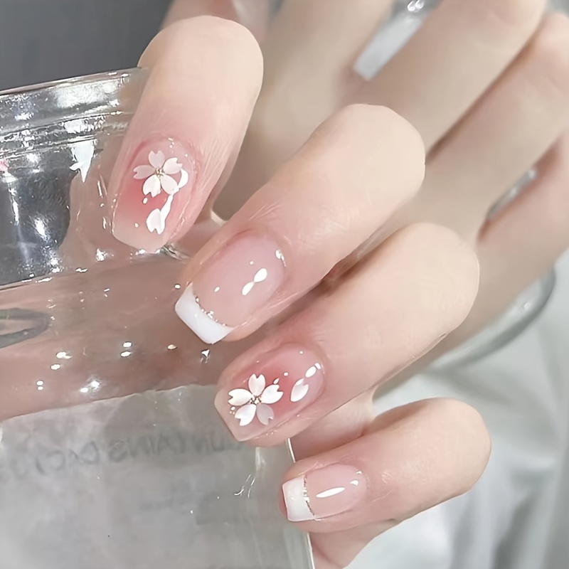 cute white nail art