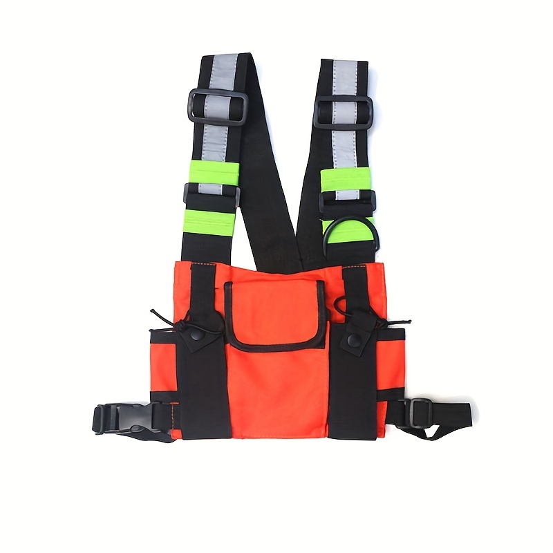Men's Tactical Chest Bag Reflective Running Waist Bag