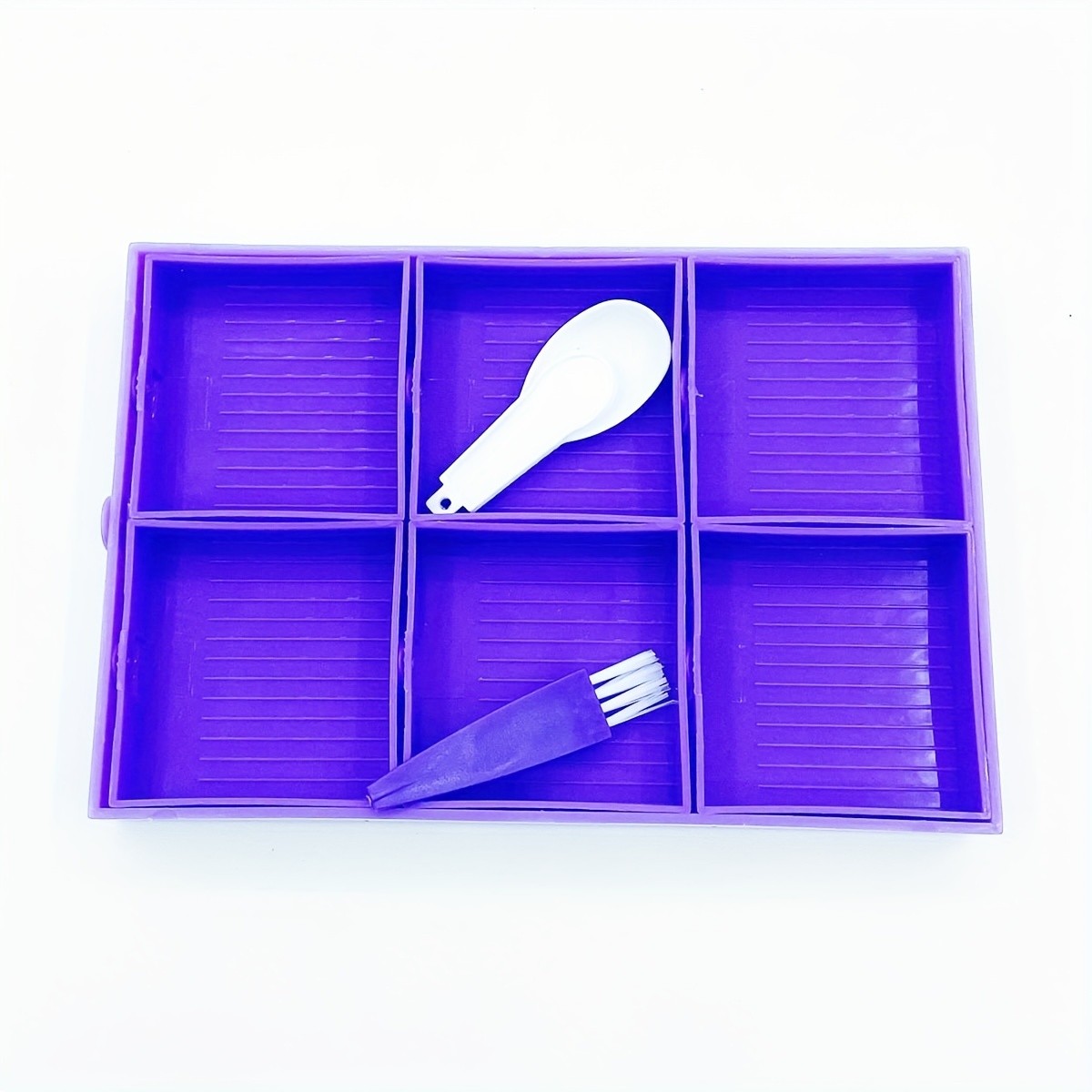 Diamond Painting Accessories Tray Organizer Kits,6 Grid Palette Holder for  5D Diamond Painting Storage Kits,Nail Art Beading Plates Cross Stitch Tools