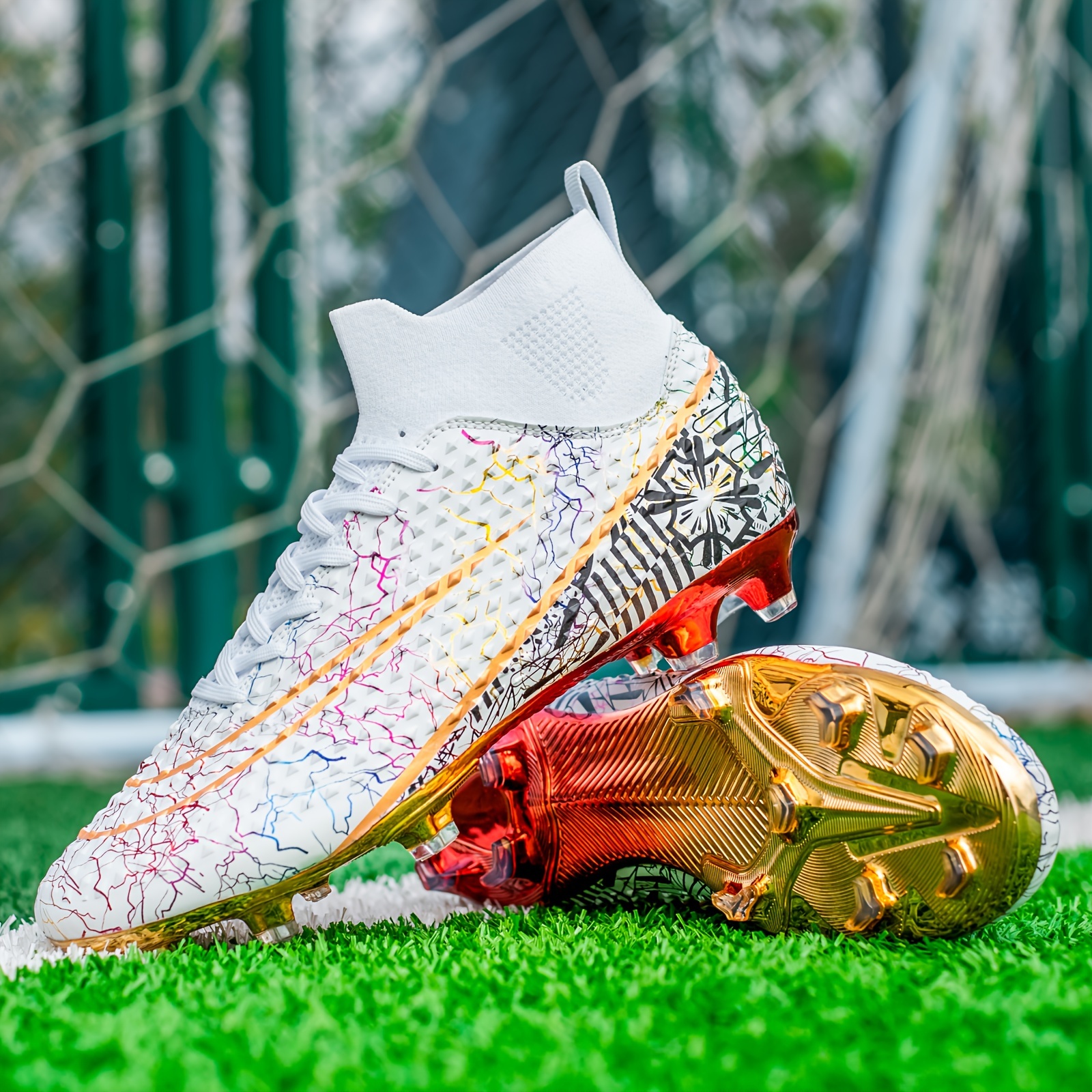 Professional Anti-skid Lace Up AG Soccer Cleats