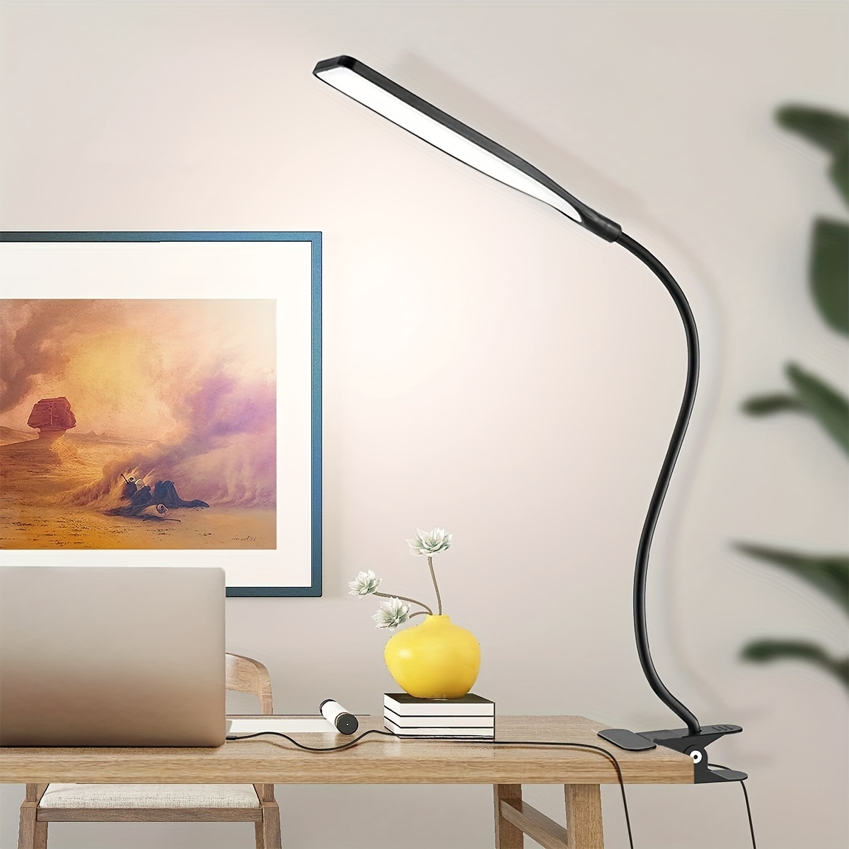 Lampe de bureau GENERIQUE Lampe de travail rétro lampe de lecture bureau  flexible table lampe de chevet lampe d'architecte à bras articulé en  métal avec ampoule led gratuit