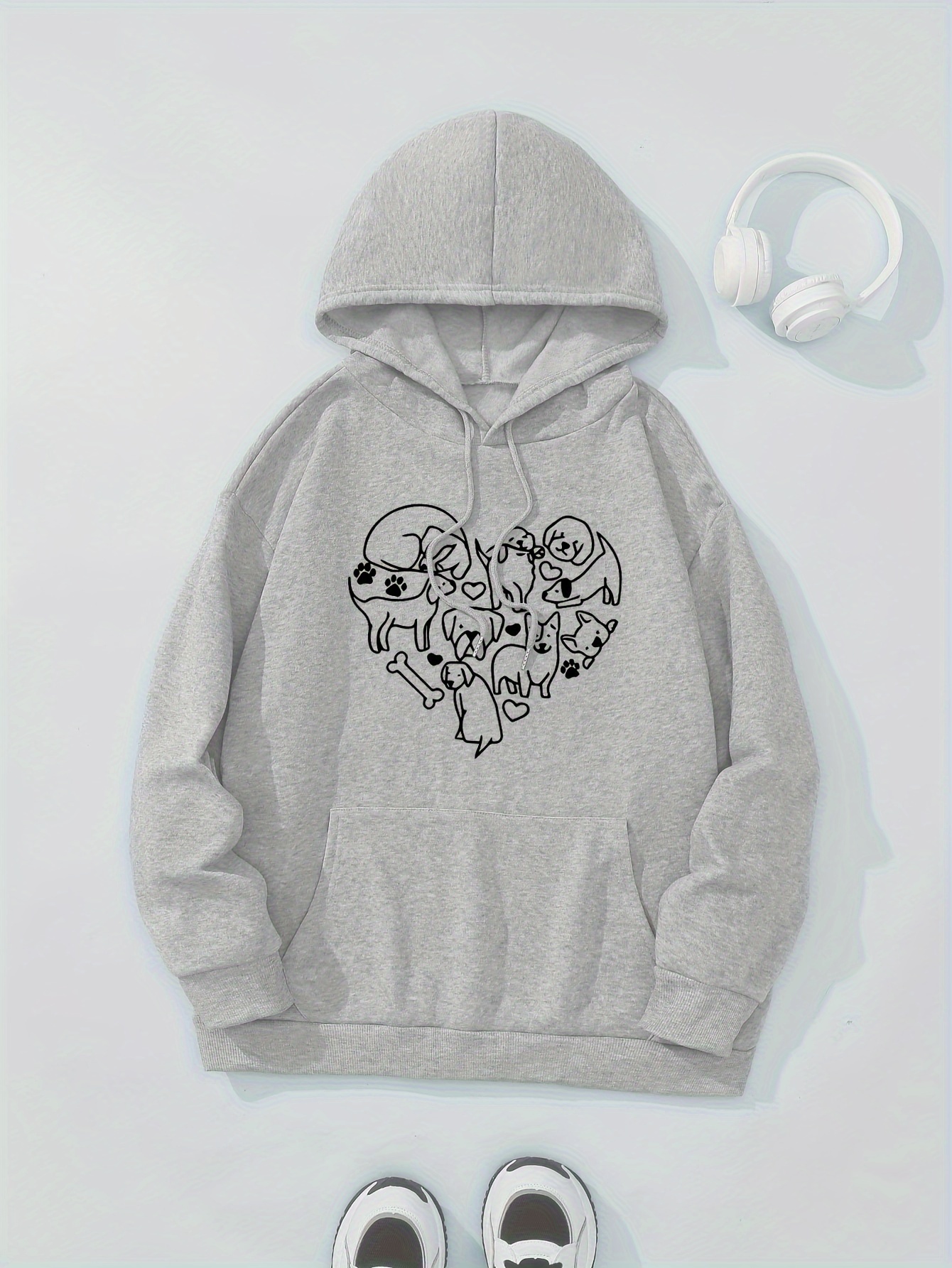 Grey Drawstring Hoodie | Jungkook - BTS Grey 3XL