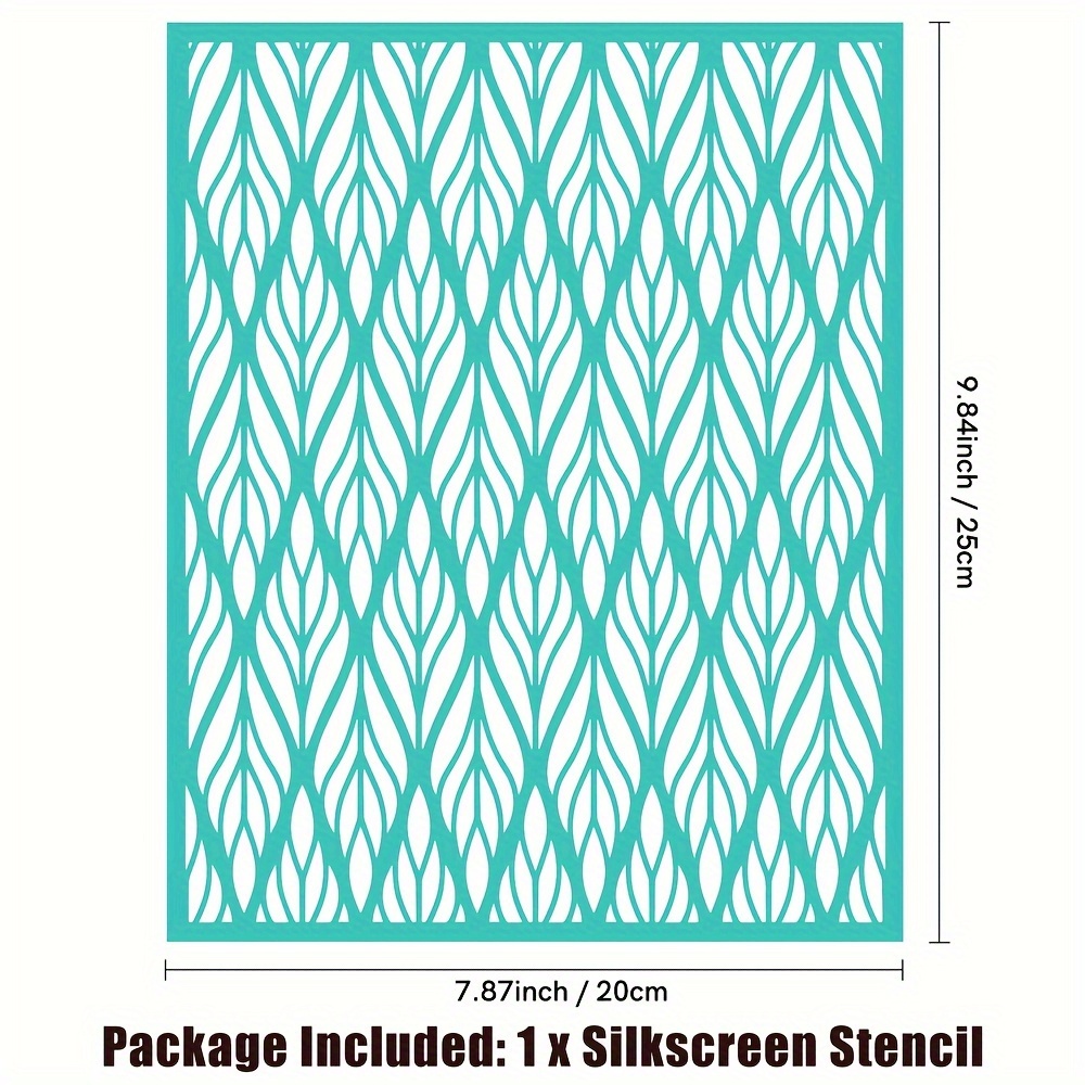 3Pcs Polymer Clay Tool Silk Screen Stencils, Reusable Silkscreen