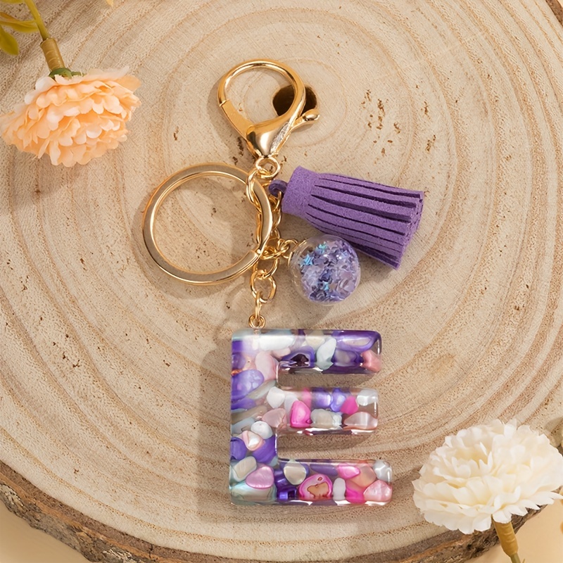 Cute Gifts Acrylic Women Crystal Pendent Key Ring Tassels