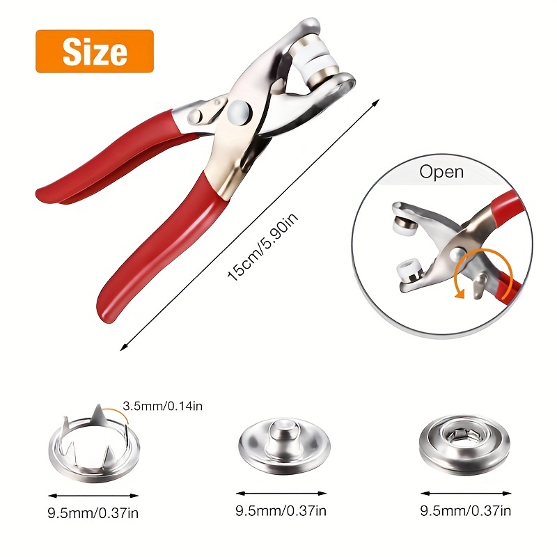 50/100Sets Plier Tool Buckle Buttons Metal Pliers Snap Button Five-claw Set  Grommet Tool Kit Eyelet Kit for Fabric Sewing - AliExpress